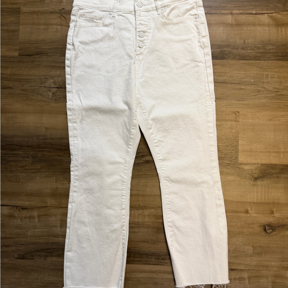 LOFT The Kick Cropped Jeans - White - Picture 4 of 5